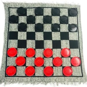 Yuanhe 3 in 1 Giant Checkers Set and Tic Tac Toe Game