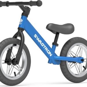 Swagtron K3 12 No-Pedal Balance Bike for Kids Ages 2-5 Years Air-Filled