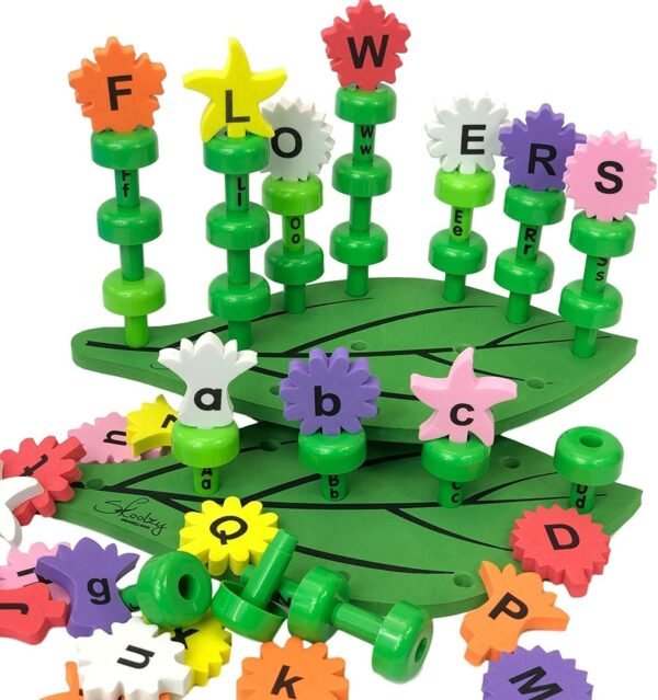 Skoolzy Alphabet Learning Toys Peg Board Set - Flower Garden Building Toys