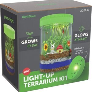 Light-up Terrarium Kit for Kids with LED Light on Lid - Create