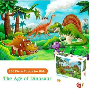 100 Piece Jigsaw Puzzles for Kids 3+ Puzzles for Toddler Dinosaur Puzzle