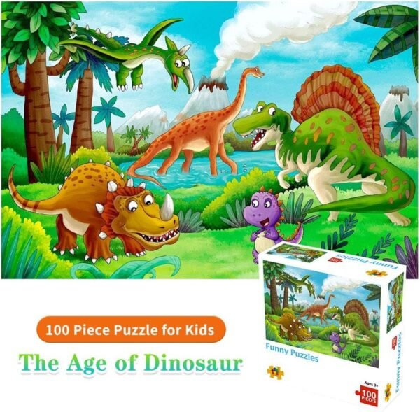 100 Piece Jigsaw Puzzles for Kids 3+ Puzzles for Toddler Dinosaur Puzzle