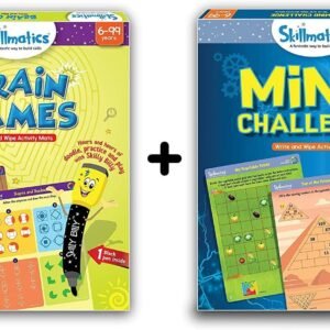 Skillmatics - Brain Games + Mind Challenge Bundle Ages 6-99 12 Erasable