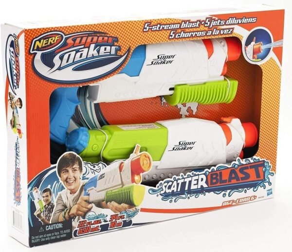 Nerf Super Soaker Scatterblast Blaster Twin Pack Kit Toy Fun