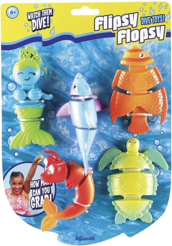 Toysmith Flipsy Flopsy Dive Toy Set Kit Fun Kids Pack