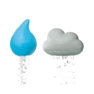 Ubbi Cloud and Droplet Silicone Bath Toys, Set of 2 Mold Free