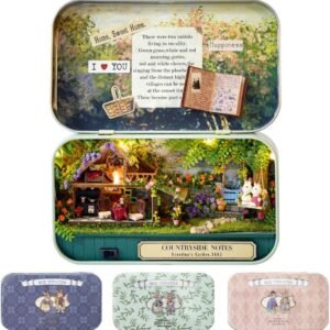 CUTEBEE Box Theatre Doll House Furniture Miniature, 124 DIY Dollhouse Kit for