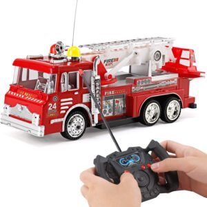 10 R/C Rescue Fire Engine Truck Remote Control Kids Toy with Extending