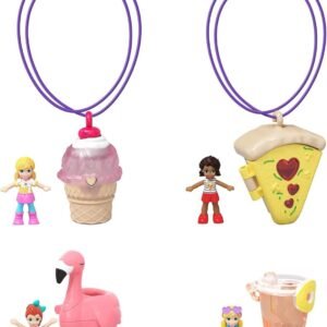 Polly Pocket Tiny Takeaways 4-Pack of 2 Wearable Rings and 2 Wearable