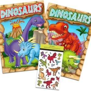 Dinosaur Coloring Book Super Set Kids Toddler -- 2 Books and Over
