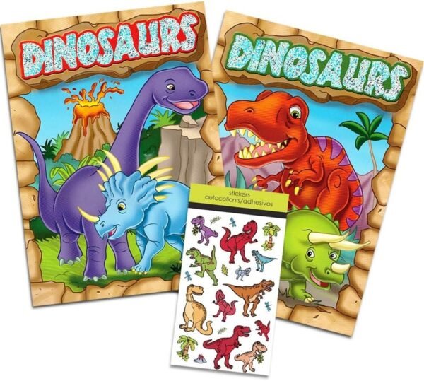 Dinosaur Coloring Book Super Set Kids Toddler -- 2 Books and Over