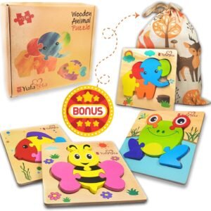 Wooden Toddler Puzzles Gifts Toys for 1 2 3 Year Old Boys