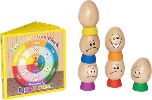 Hape Eggspressions Wooden Learning Toy with Illustrative Book Kit Fun