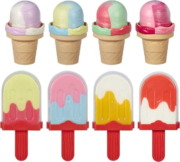 Play-Doh Ice Pops N Cones Freezer Plus Pack with 8 Airtight Containers
