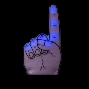 Fun Central LED Light Up Foam Fingers - Cheerleading Foam Hand for