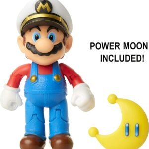 SUPER MARIO Nintendo Captain Mario 4 Articulated Figure with Power Moon