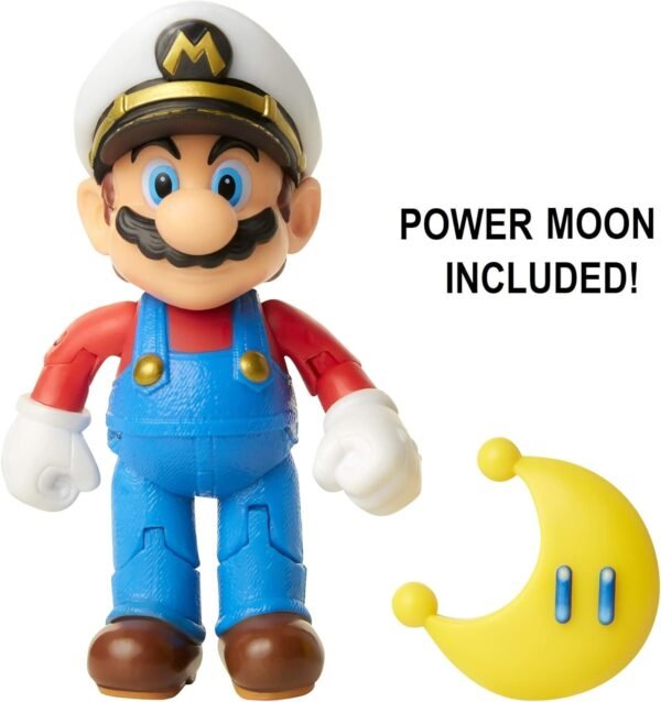 SUPER MARIO Nintendo Captain Mario 4 Articulated Figure with Power Moon