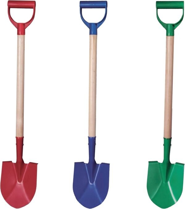 Beachgoer 32-Inch Metal Heavy Duty Beach Kids Wood Sand Shovels with Plastic
