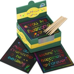 ZMLM Rainbow Scratch Art Mini Notes - 125 Magic Scratch Off Paper