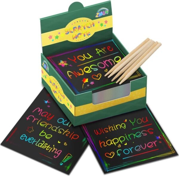 ZMLM Rainbow Scratch Art Mini Notes - 125 Magic Scratch Off Paper