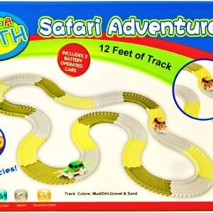 246 Piece Glow in the Dark Bend-a-Path Safari Adventure Playset for Kids,