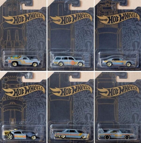Hot Wheels 51st Anniversary Satin & Chrome Series Set of 6 Cars,