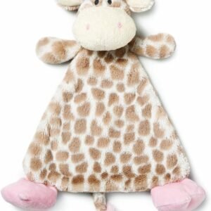 DEMDACO Sadie Giraffe Pale Pink Childrens Plush Rattle Blankie Kit