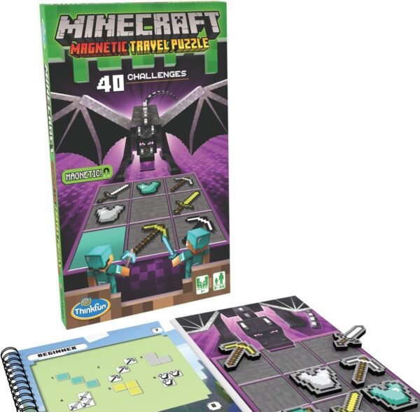 ThinkFun Minecraft Magnetic Travel Puzzle Logic Game & STEM Toy for Kids