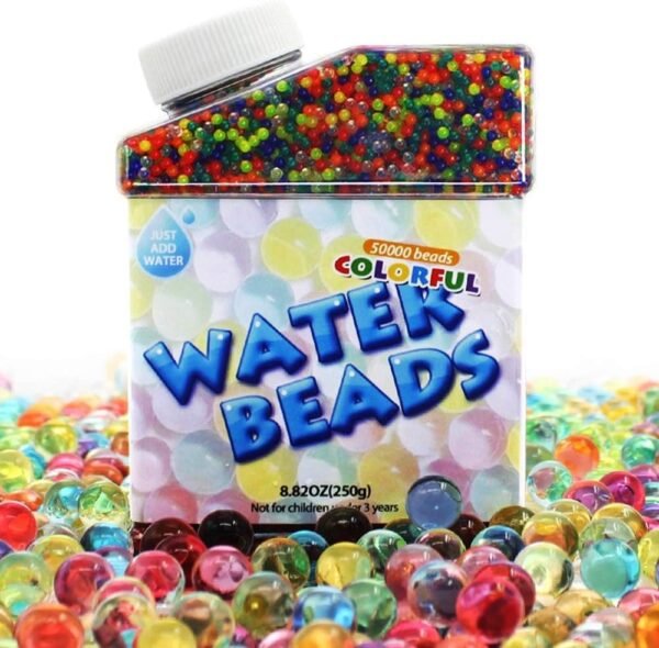 UMIKU Water Beads 50000 Soft Beads Rainbow Mix Water Growing Balls for