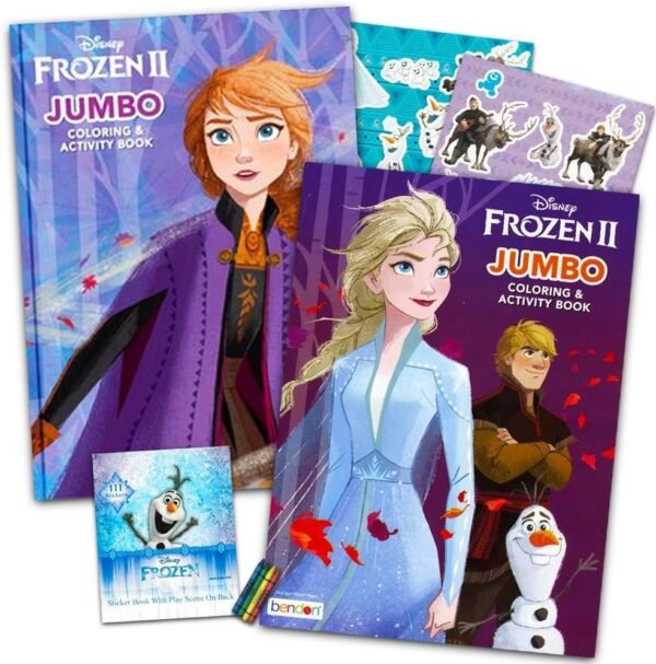 Disney Frozen 2 Coloring Book Set With Over 100 Stickers Bundle Includes