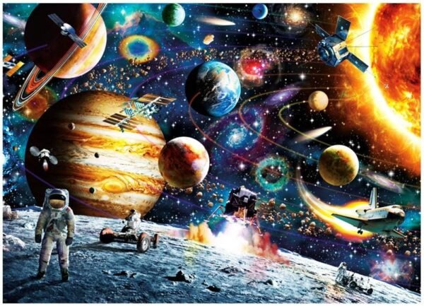 Space Puzzle 1000 Piece Jigsaw Puzzle Kids Adult Planets in Space Jigsaw