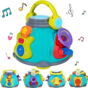 iPlay, iLearn Baby Music Activity Cube Play Center, Kids Karaoke Singing Sensory
