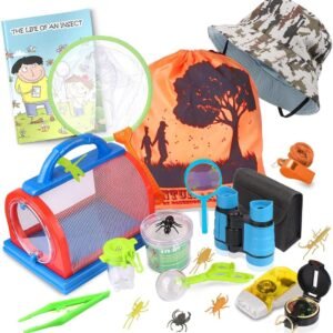 Outdoor Explorer Kit & Bug Catcher Kit with Binoculars, Flashlight, Compass, Magnifying