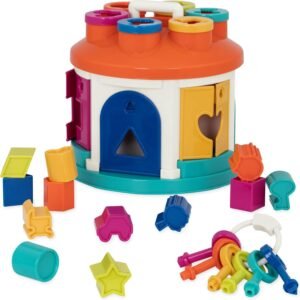 Battat Shape Sorter House Color and Shape Sorting Toy with 6 Keys