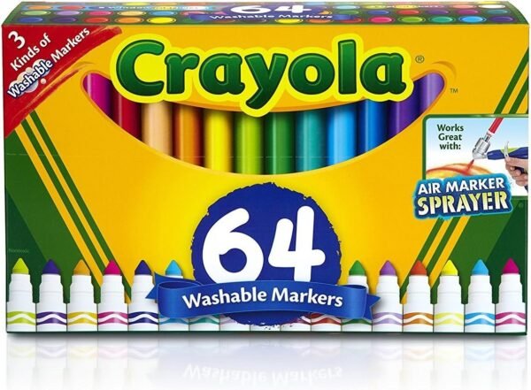 Crayola Washable Marker Set, Gift for Kids, Gel Markers, Window Markers, Broad