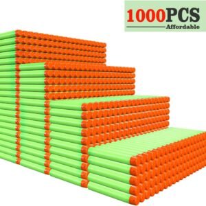 AMOSTING Refill Darts 1000Pcs Bullet for Nerf N-Strike Elite Zombie Strike Rebelle
