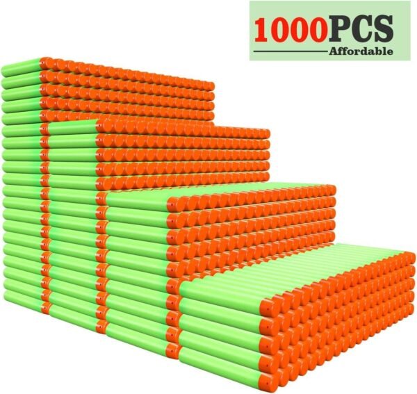 AMOSTING Refill Darts 1000Pcs Bullet for Nerf N-Strike Elite Zombie Strike Rebelle