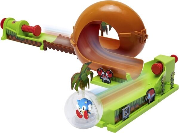 Sonic The Hedgehog Pinball Green Hill Zone Pinball Track Play Set, 9