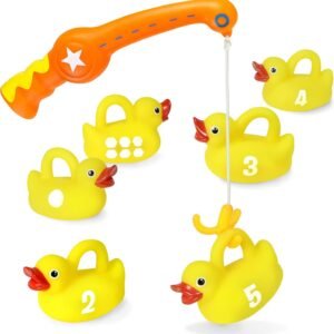 Kidzlane Bath Toys Fishing Game - 1 Toy Fishing Pole and 6