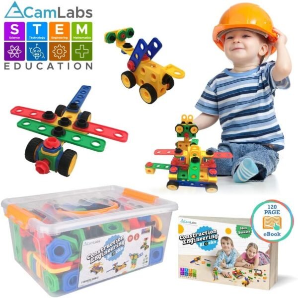 CamLabs - STEM Learning Toy Construction Blocks Set for Boys & Girls