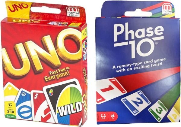 Mattel Phase 10 Card Game with UNO Card Game Kit