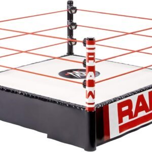WWE Superstar 14-inch Ring with Authentic Logo, Flexible Ropes & Spring-loaded Mat