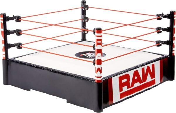 WWE Superstar 14-inch Ring with Authentic Logo, Flexible Ropes & Spring-loaded Mat