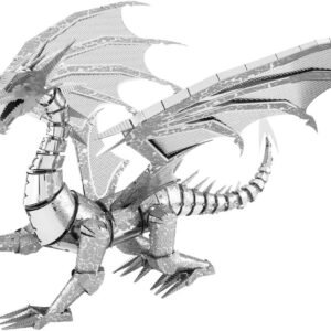 Fascinations Metal Earth ICONX Silver Dragon 3D Metal Model Kit