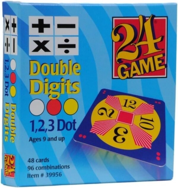 24 Game Cards Original Double Digits Kit Toy Fun Kids