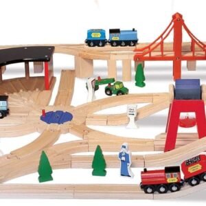 Melissa & Doug Wooden Railway Set Kit Toy Fun Kids