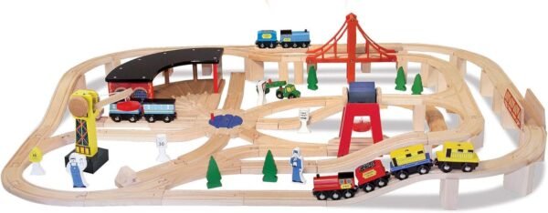 Melissa & Doug Wooden Railway Set Kit Toy Fun Kids