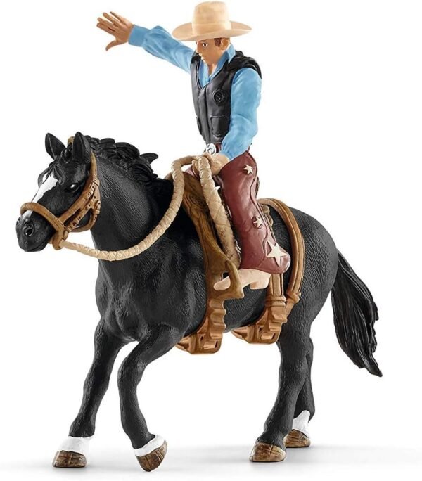 SCHLEICH Saddle Bronc Riding with Cowboy Kit Toy Fun Kids