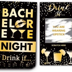 Bachelorette Party Drinking Games - Drink If Games Scratch Off Cards -