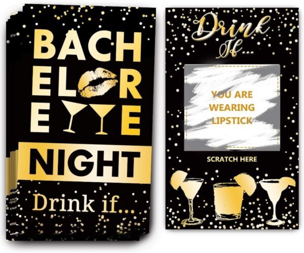 Bachelorette Party Drinking Games - Drink If Games Scratch Off Cards -